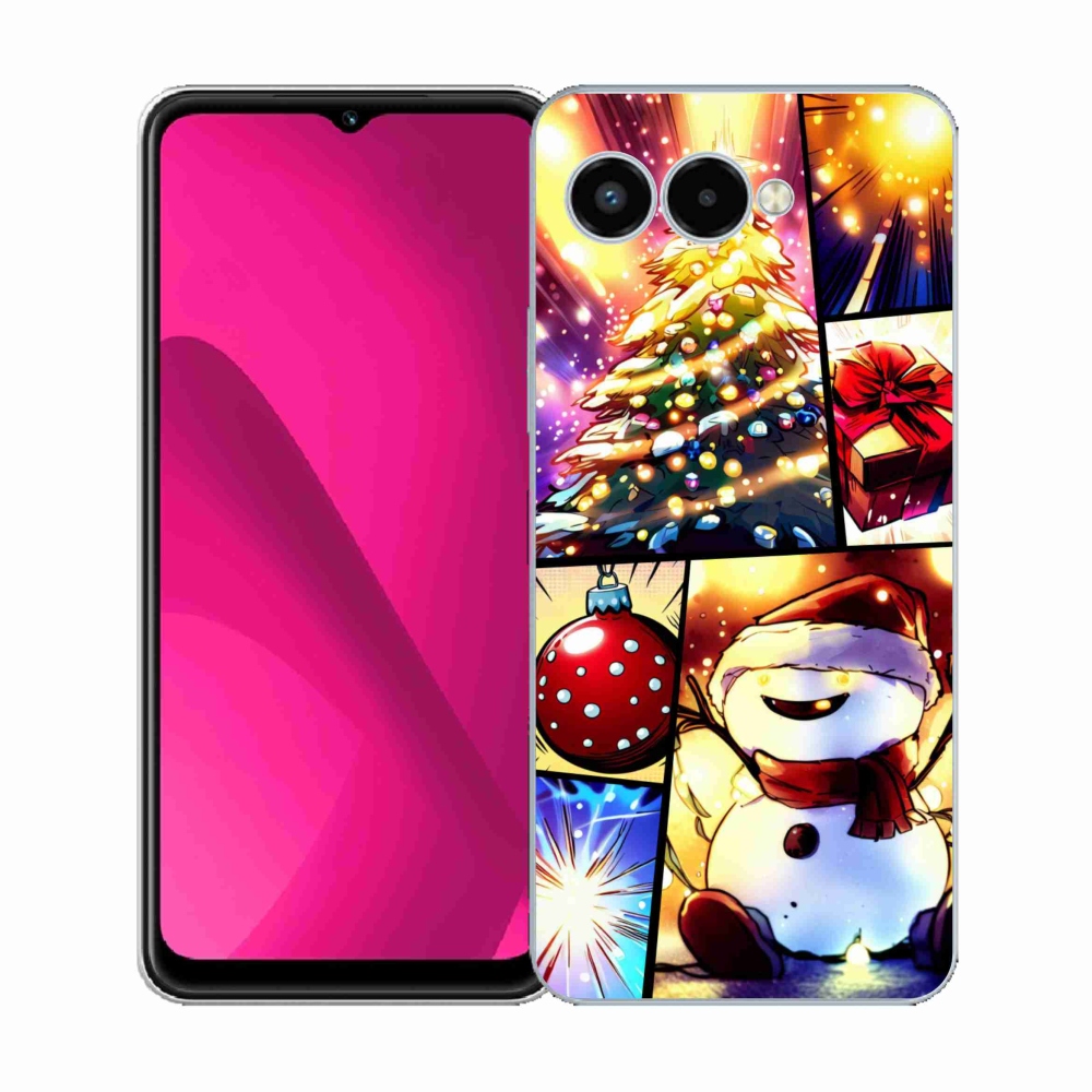 Gélový kryt mmCase na T-Mobile T Phone 3 - vianočné motívy 1