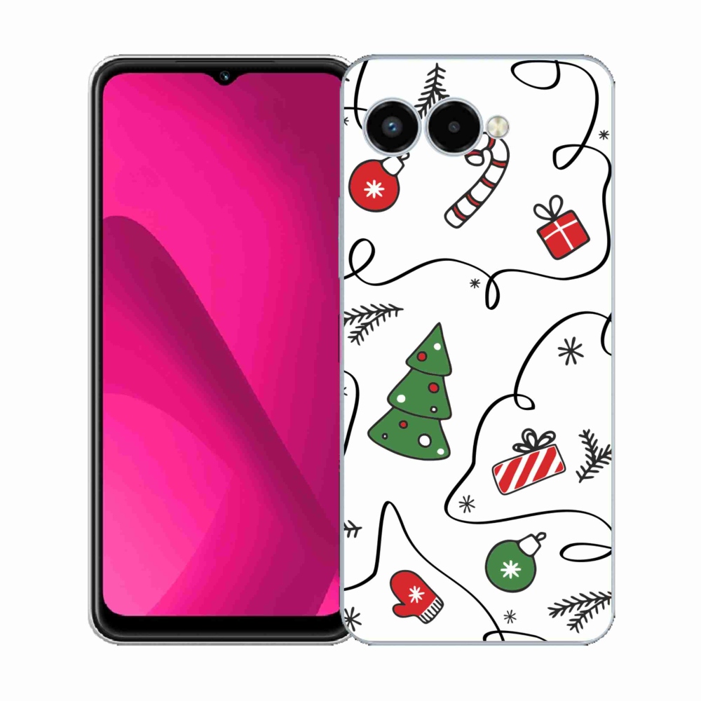 Gélový kryt mmCase na T-Mobile T Phone 3 - vianočné motívy