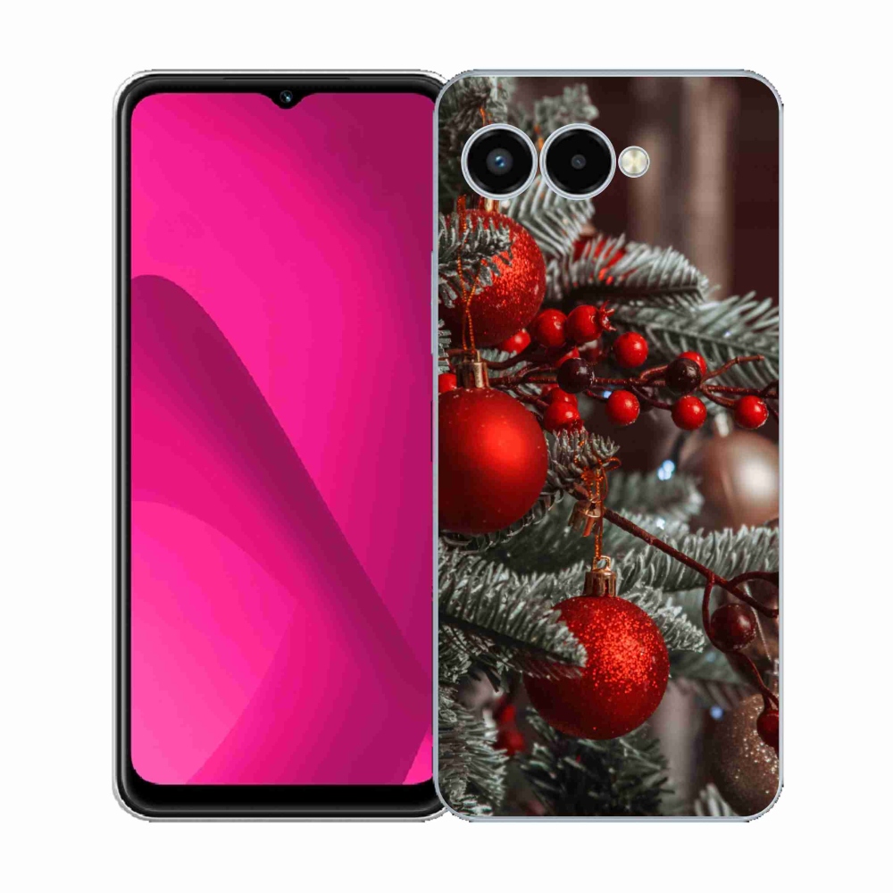 Gélový kryt mmCase na T-Mobile T Phone 3 - vianočné ozdoby 2