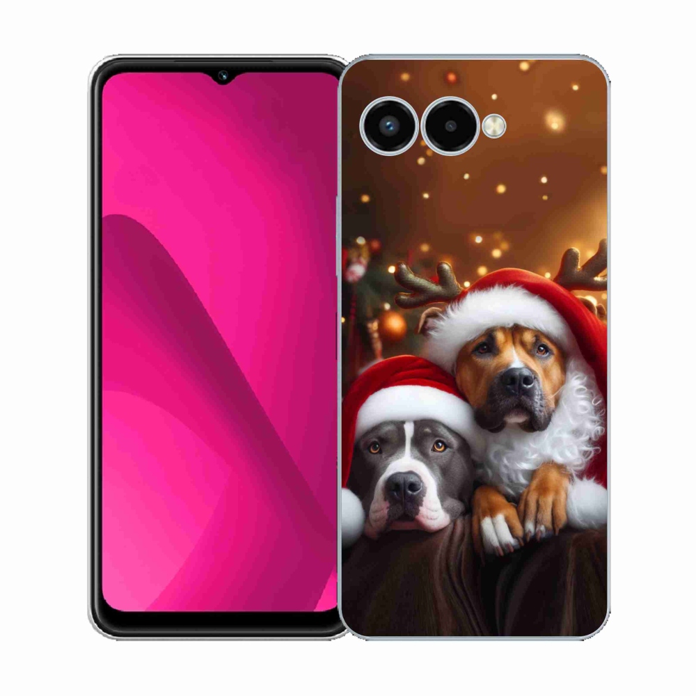Gélový kryt mmCase na T-Mobile T Phone 3 - vianočné psy