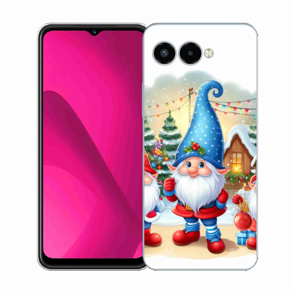 Gélový kryt mmCase na T-Mobile T Phone 3 - vianočné škriatkovia