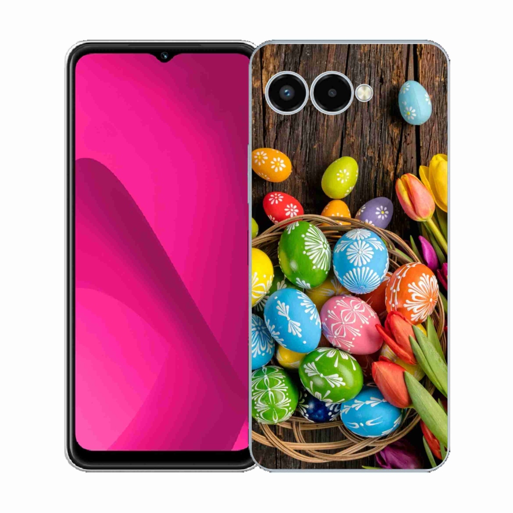 Gélový kryt mmCase na T-Mobile T Phone 3 - veľkonočné vajíčka