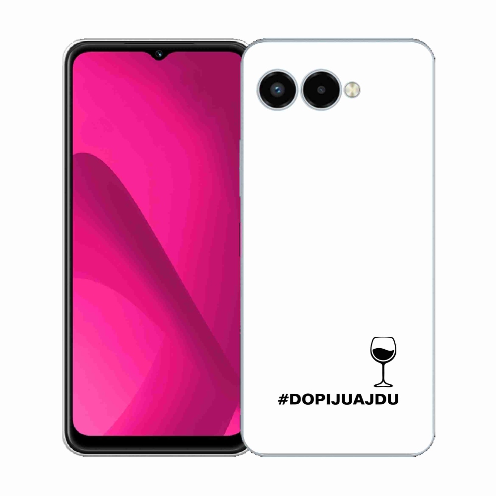 Gélový kryt mmCase na T-Mobile T Phone 3 - vínny motív biele pozadie