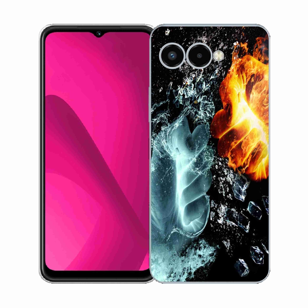 Gélový kryt mmCase na T-Mobile T Phone 3 - voda a oheň