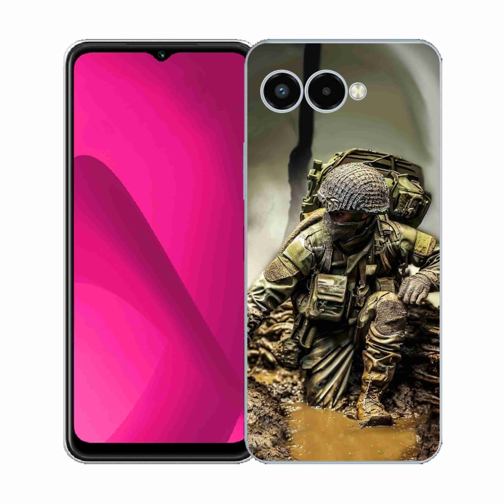 Gélový kryt mmCase na T-Mobile T Phone 3 - vojak