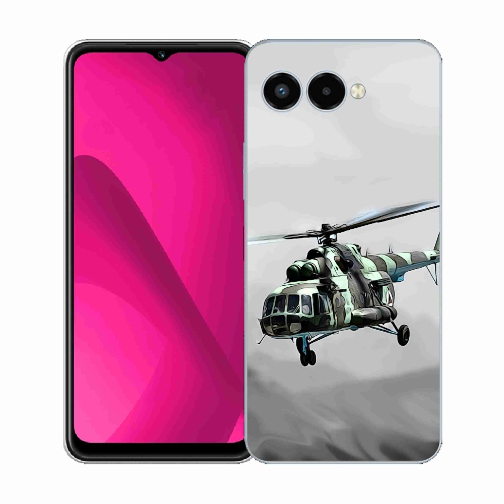 Gélový kryt mmCase na T-Mobile T Phone 3 - vojenský vrtuľník