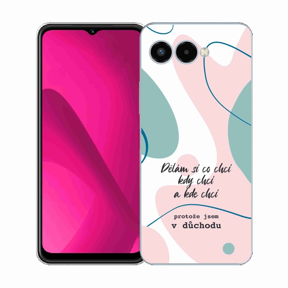 Gélový kryt mmCase na T-Mobile T Phone 3 - vtipný text 10 biele pozadie