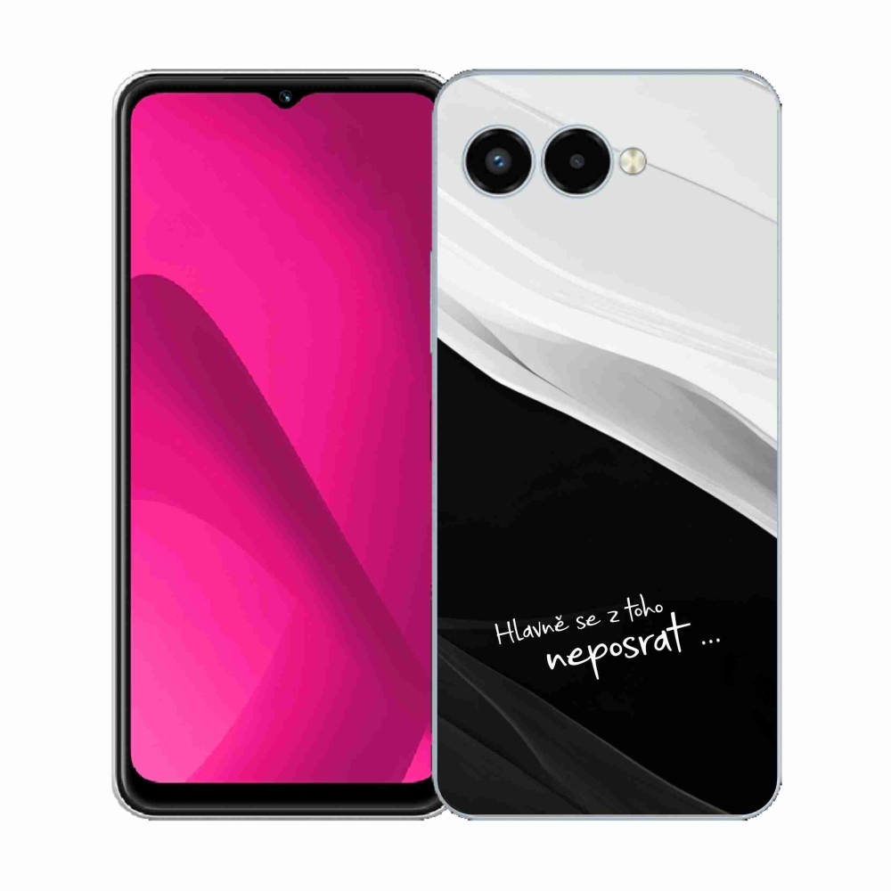 Gélový kryt mmCase na T-Mobile T Phone 3 - vtipný text 13 čiernobiele pozadie