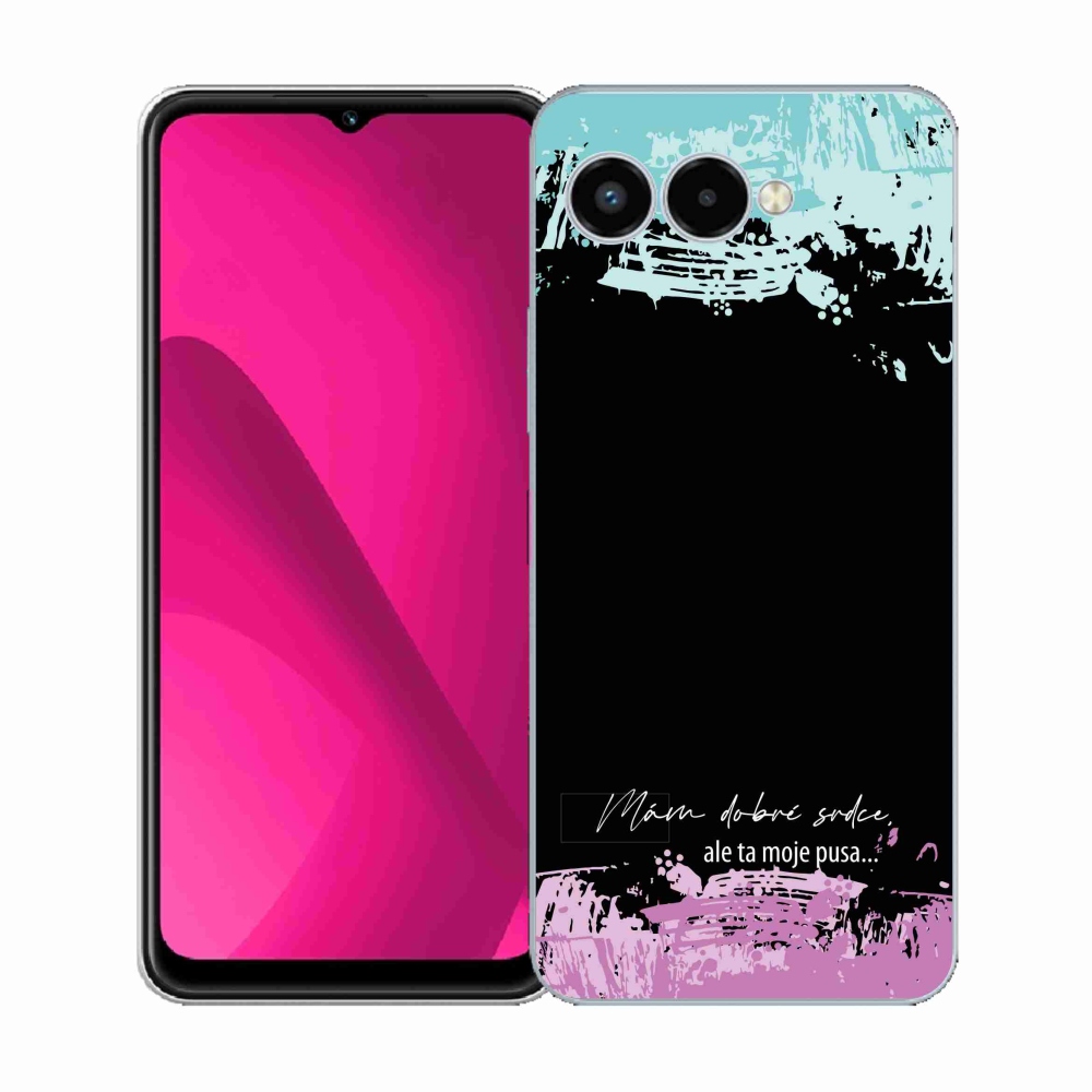 Gélový kryt mmCase na T-Mobile T Phone 3 - vtipný text 3 čierne pozadie