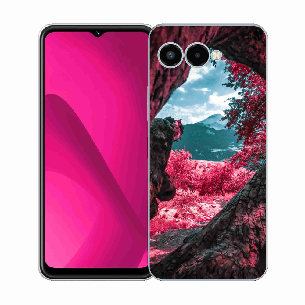 Gélový kryt mmCase na T-Mobile T Phone 3 - výhľad na hory