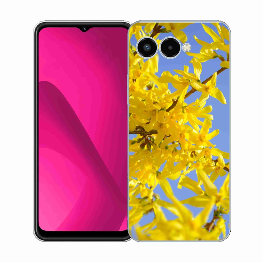 Gélový kryt mmCase na T-Mobile T Phone 3 - žlté kvety