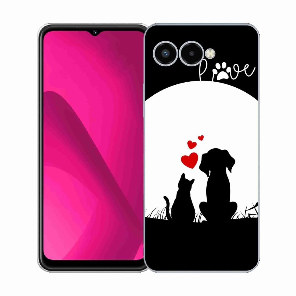 Gélový kryt mmCase na T-Mobile T Phone 3 - zvieracia láska