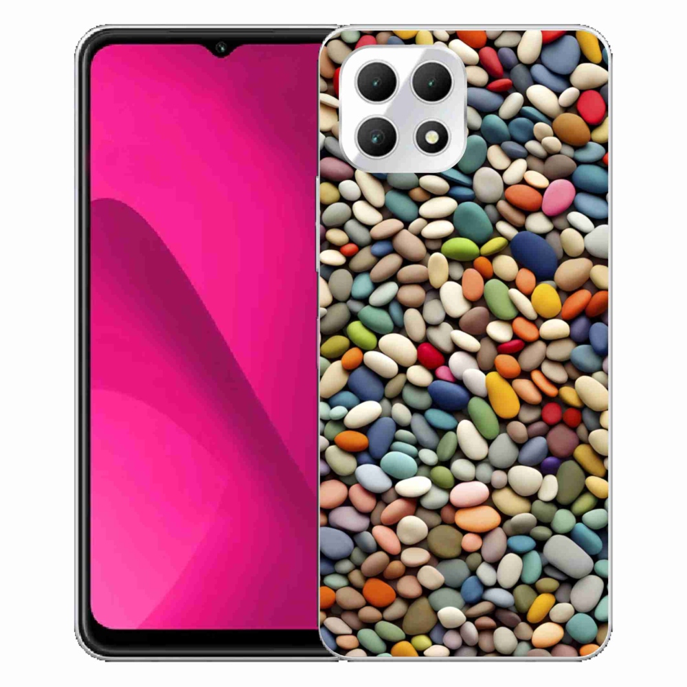 Gélový kryt mmCase na T phone 2 - farebné kamienky 2
