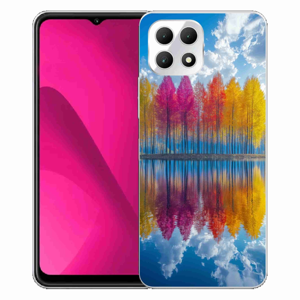 Gélový kryt mmCase na T phone 2 - farebné stromy