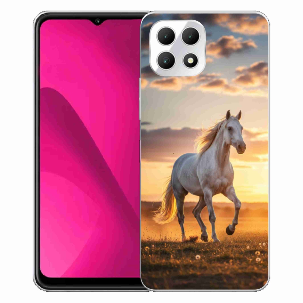 Gélový kryt mmCase na T phone 2 - bežiaci biely kôň 2