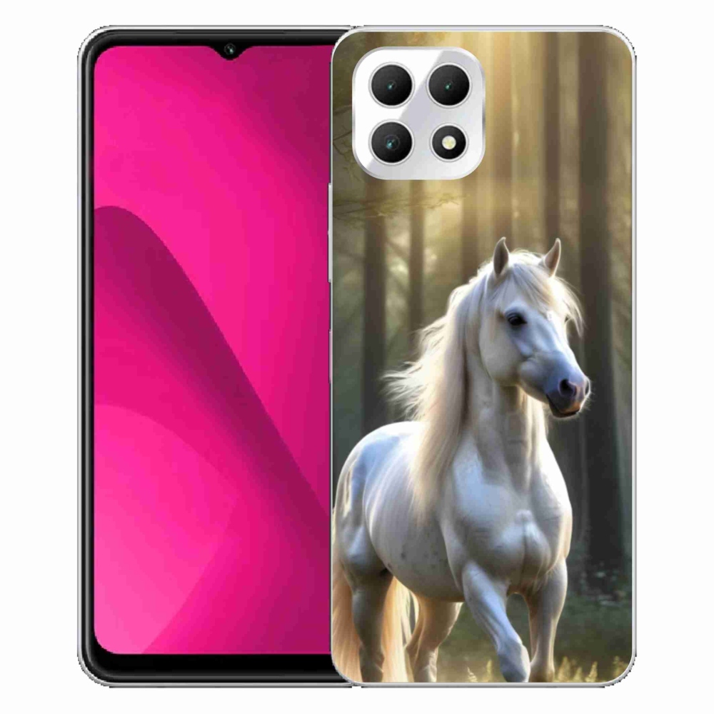 Gélový kryt mmCase na T phone 2 - biely kôň 3