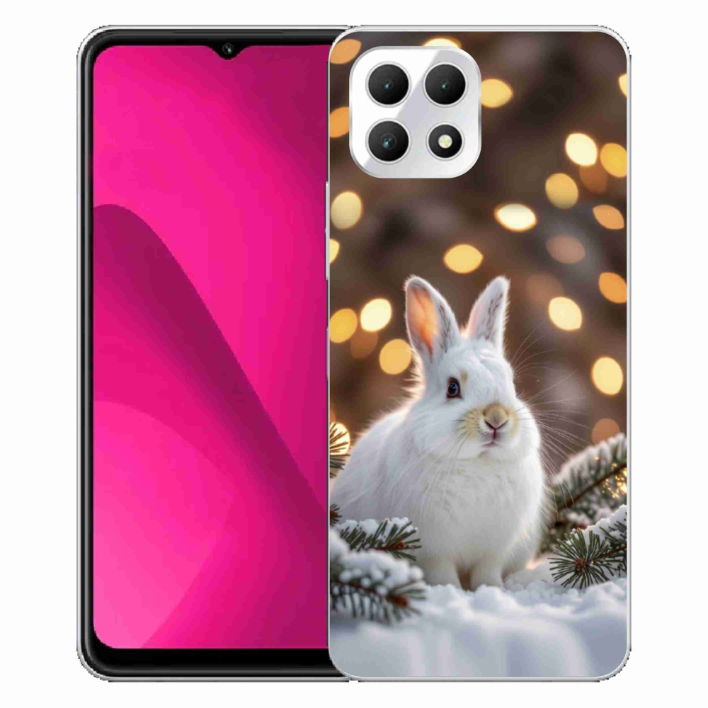 Gélový kryt mmCase na T phone 2 - biely zajac