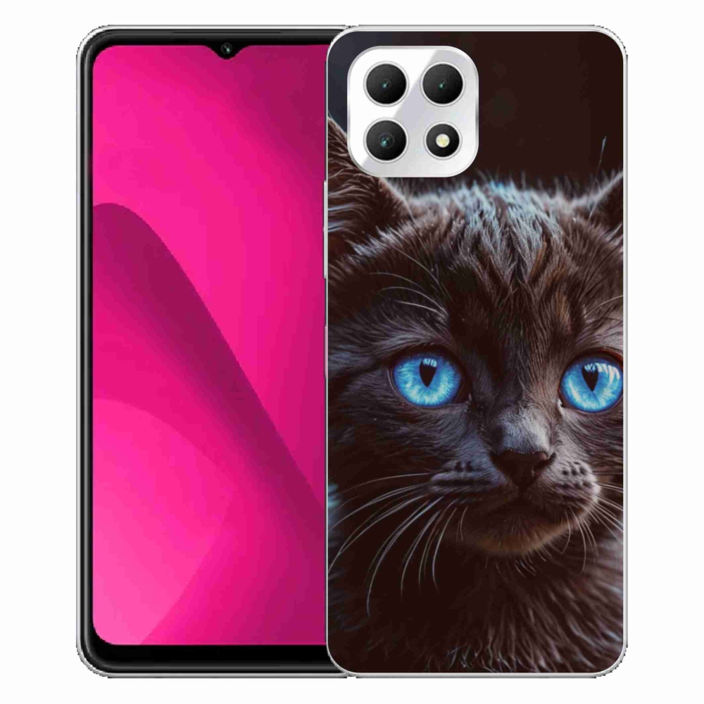Gélový kryt mmCase na T phone 2 - čierne mačiatko 2