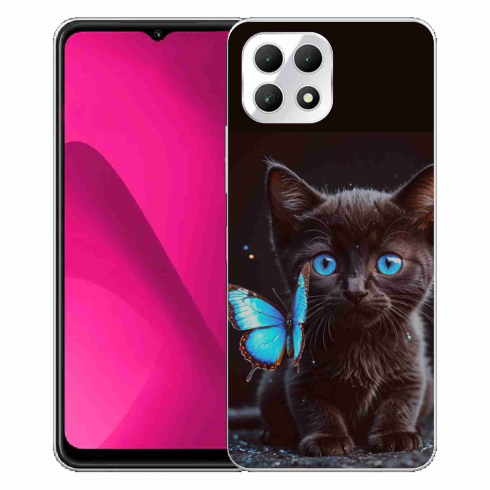 Gélový kryt mmCase na T phone 2 - čierne mačiatko 3