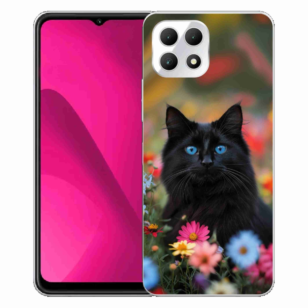 Gélový kryt mmCase na T phone 2 - čierne mačiatko 4