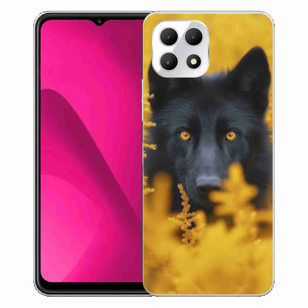 Gélový kryt mmCase na T phone 2 - čierny vlk 2