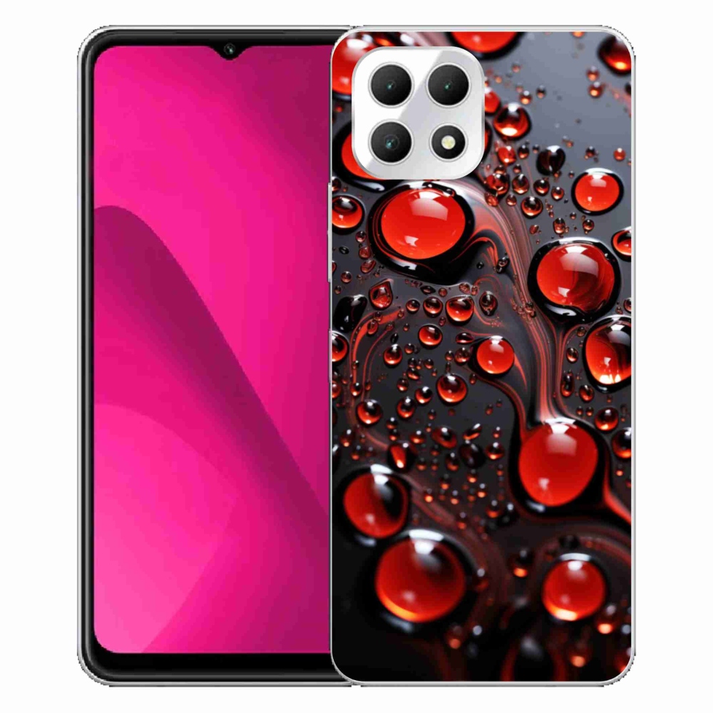 Gélový kryt mmCase na T phone 2 - červené kvapky 2