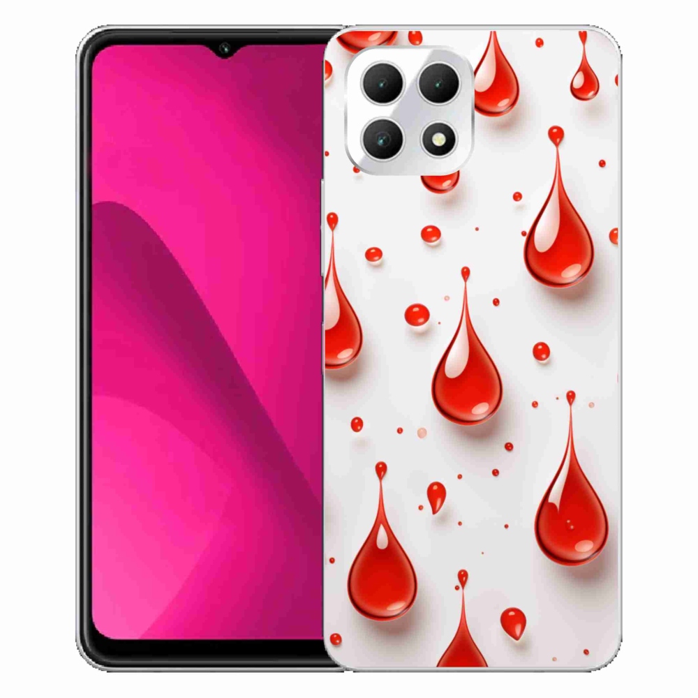 Gélový kryt mmCase na T phone 2 - červené kvapky