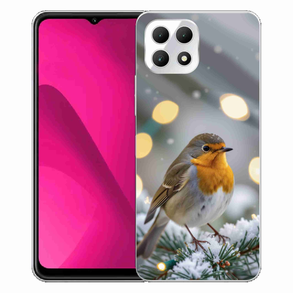 Gélový kryt mmCase na T phone 2 - červienka v zime