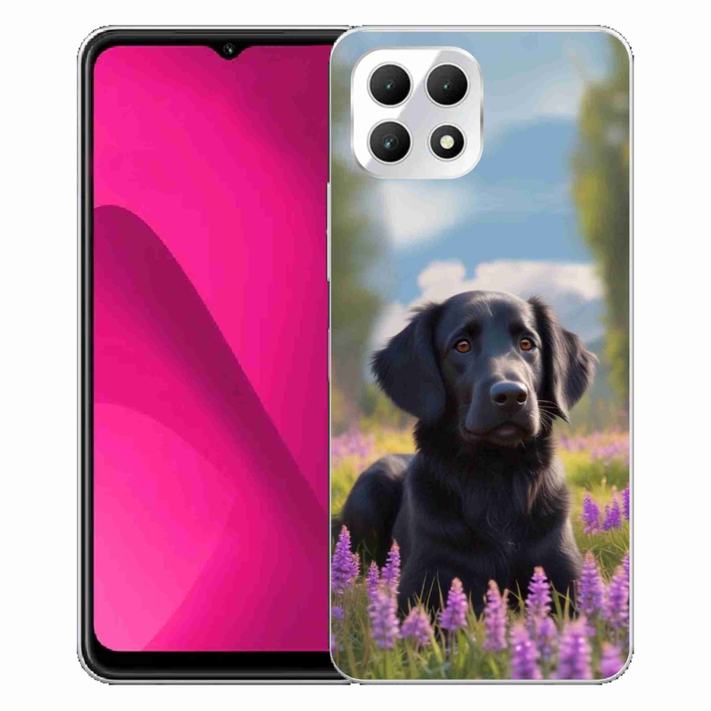 Gélový kryt mmCase na T phone 2 - elegantný čierny retriever