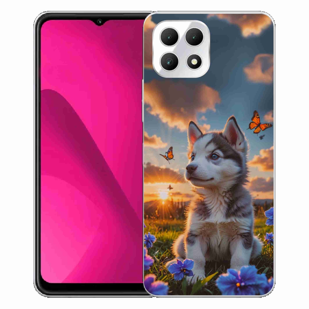 Gélový kryt mmCase na T phone 2 - husky pri západe slnka