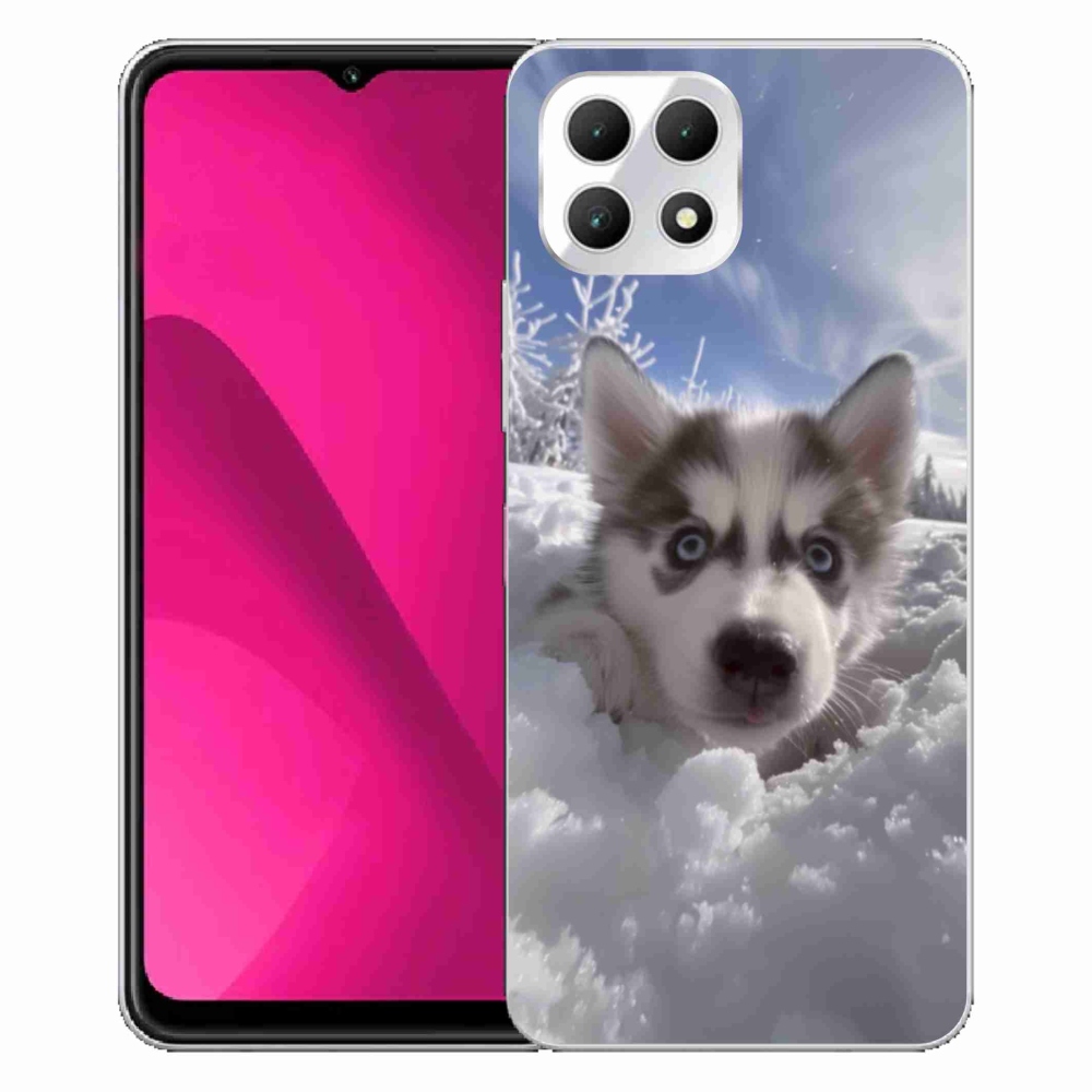 Gélový kryt mmCase na T phone 2 - husky v snehu