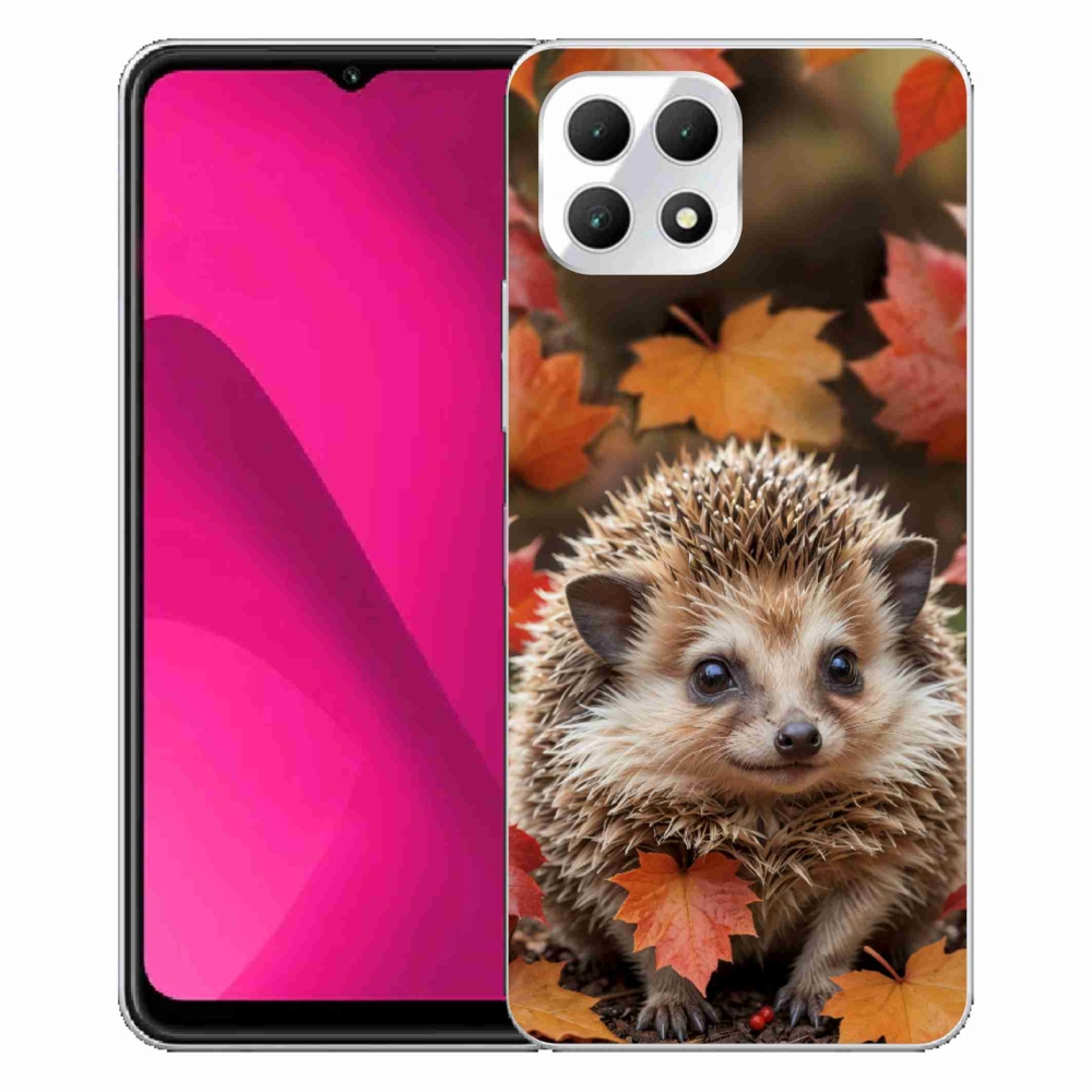 Gélový kryt mmCase na T phone 2 - ježko v lístí
