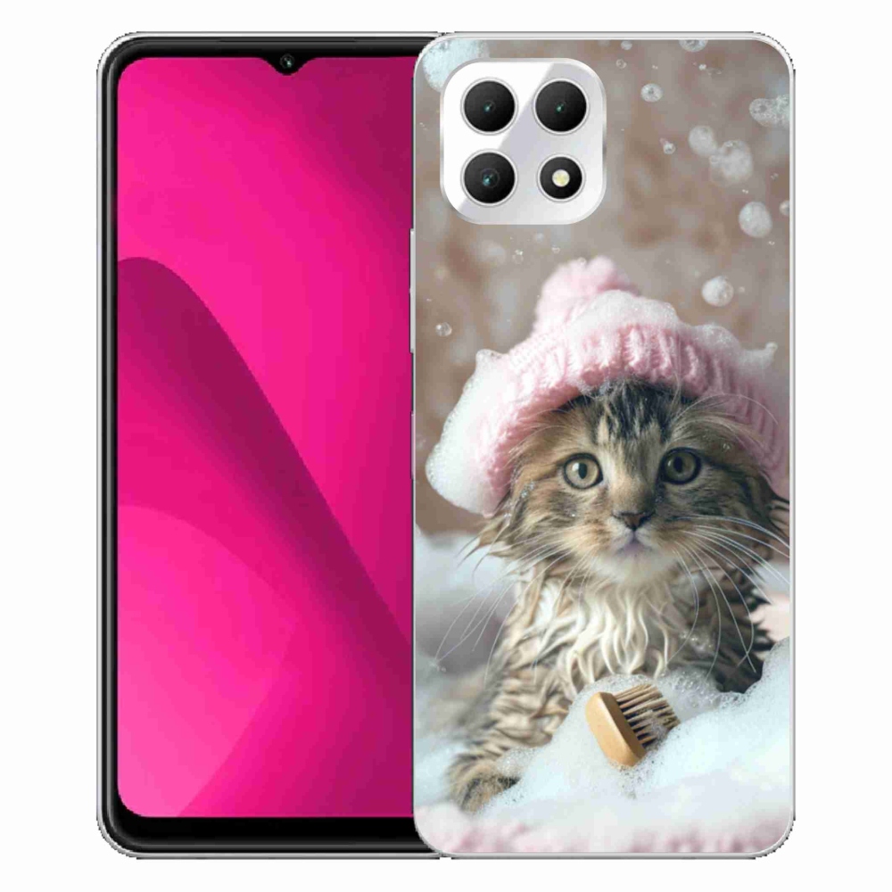 Gélový kryt mmCase na T phone 2 - mačiatko a kúpeľ
