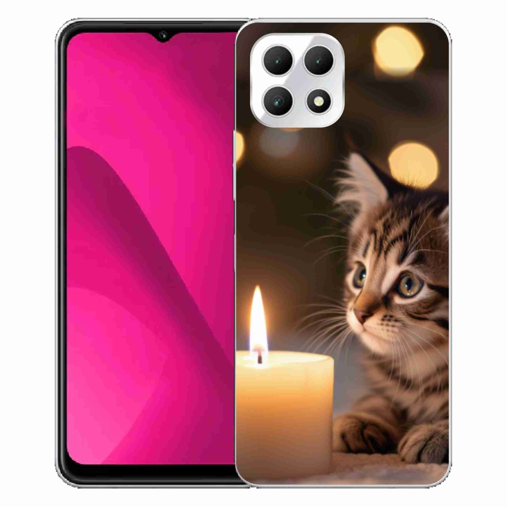 Gélový kryt mmCase na T phone 2 - mačiatko a sviečka