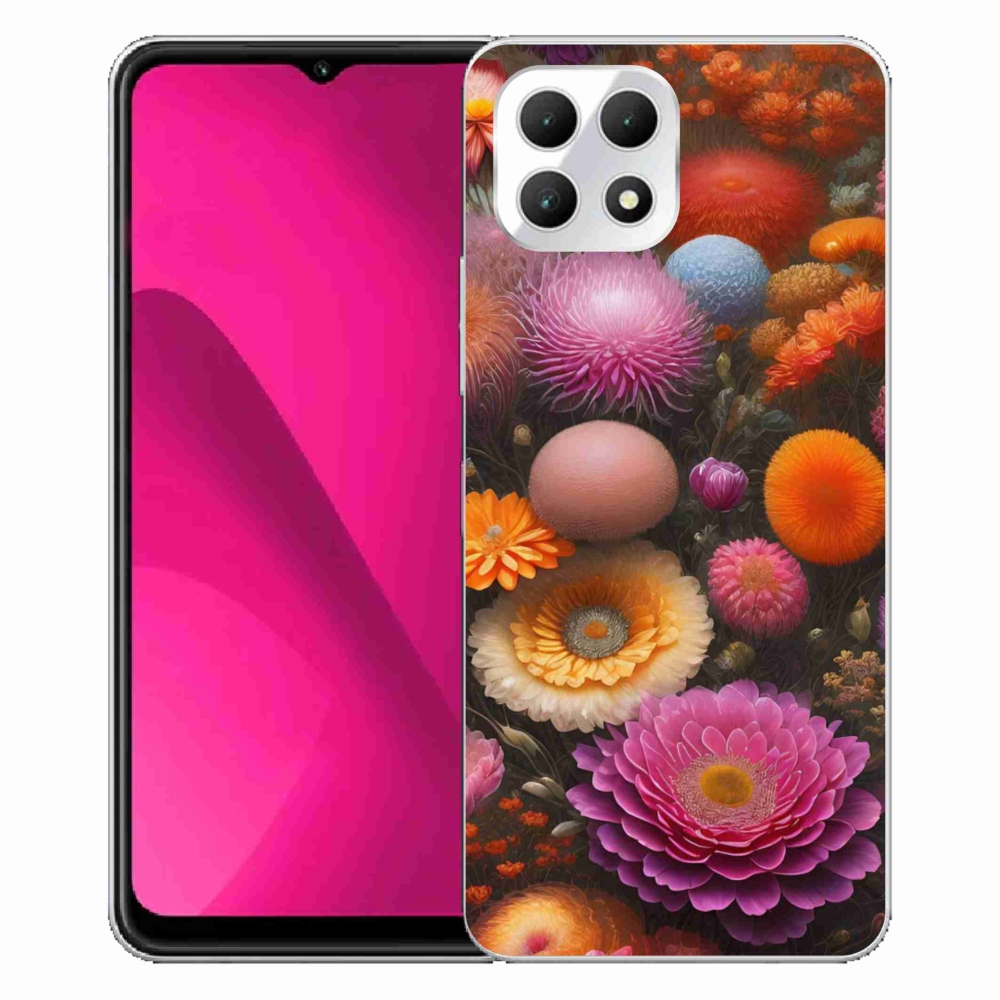 Gélový kryt mmCase na T phone 2 - kvetinová kompozícia