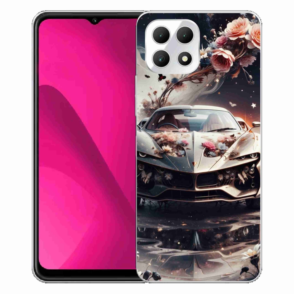 Gélový kryt mmCase na T phone 2 - kvetinové športové vozidlo