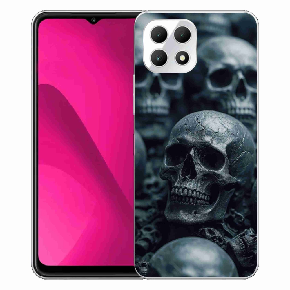 Gélový kryt mmCase na T phone 2 - lebka 2