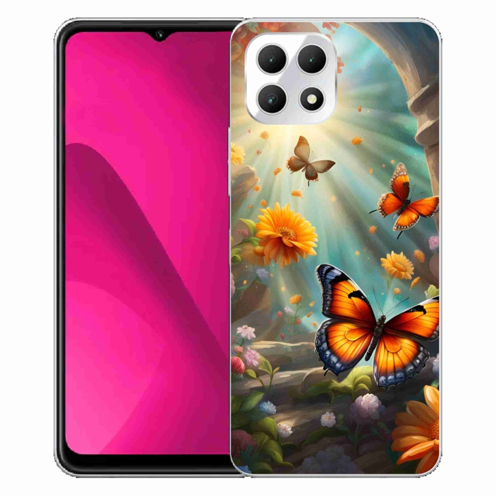 Gélový kryt mmCase na T phone 2 - motýlia záhrada 2