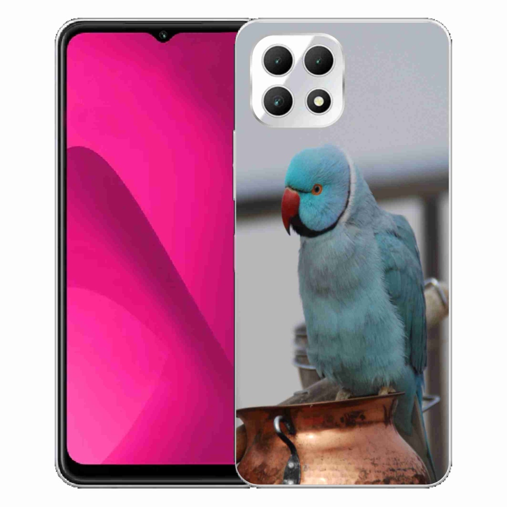 Gélový kryt mmCase na T phone 2 - papagáj alexander modrý