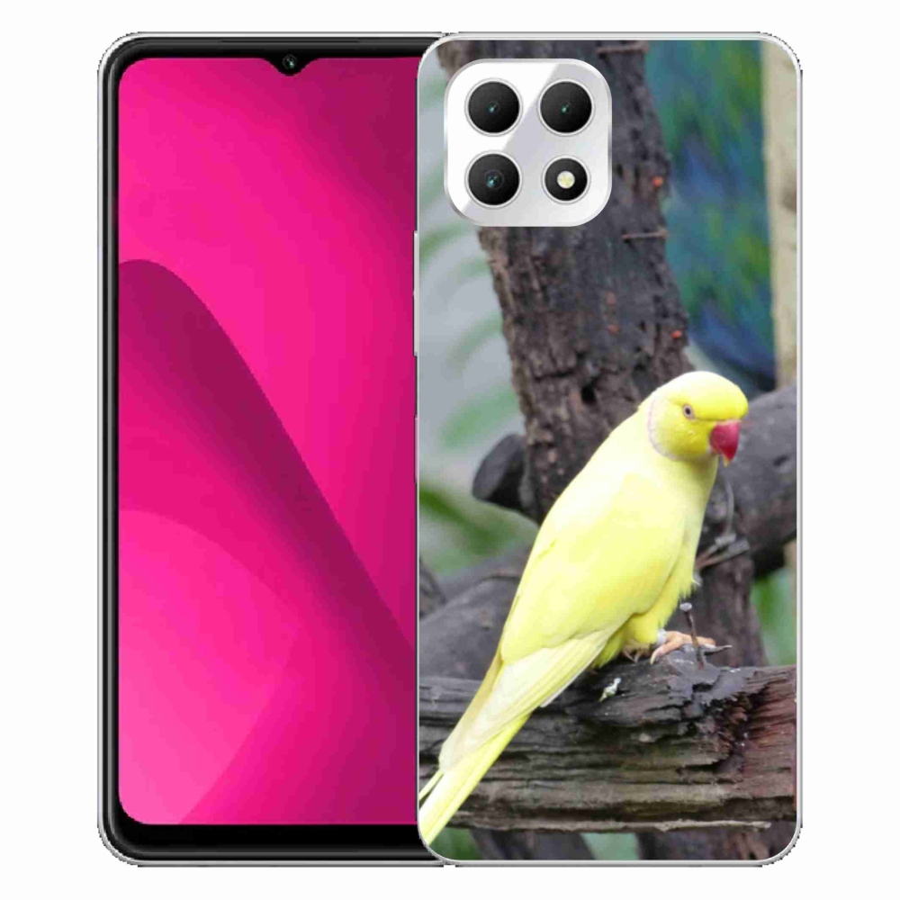 Gélový kryt mmCase na T phone 2 - papagáj alexander žltý