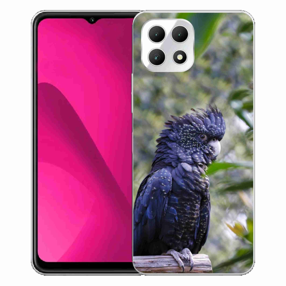 Gélový kryt mmCase na T phone 2 - papagáj kakadu čierny