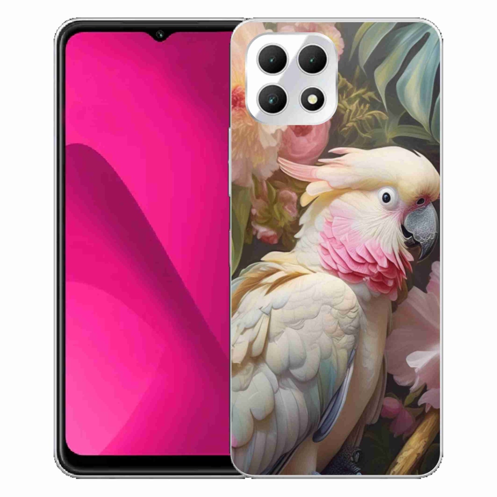 Gélový kryt mmCase na T phone 2 - papagáj kakadu ružový 2