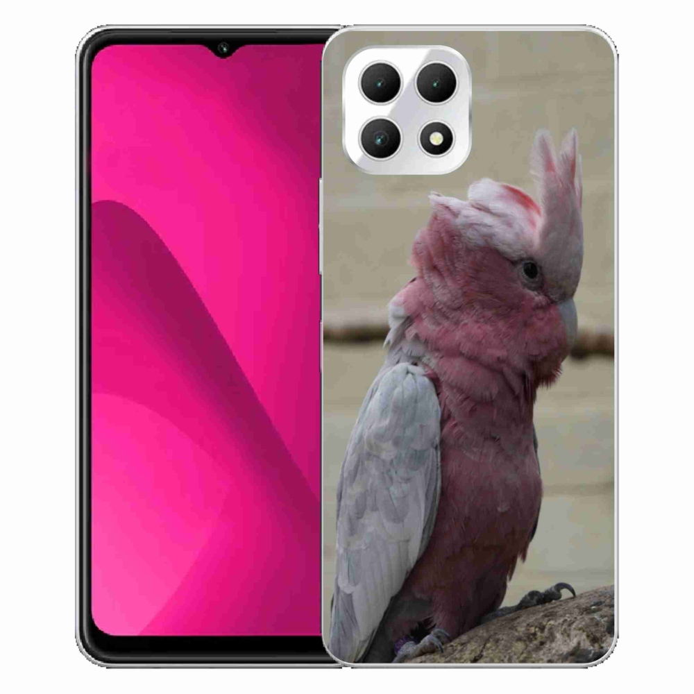 Gélový kryt mmCase na T phone 2 - papagáj kakadu ružový