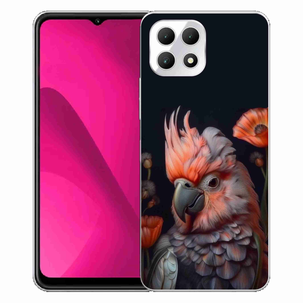 Gélový kryt mmCase na T phone 2 - papagáj kakadu vo farbách