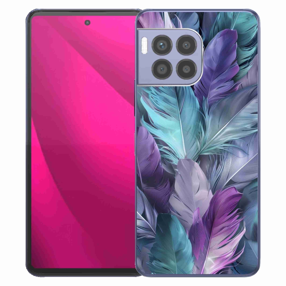 Gélový kryt mmCase na T phone 2 Pro - farebné perie 2