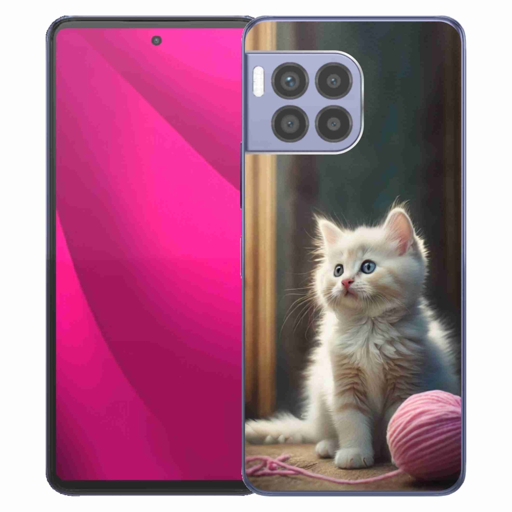 Gélový kryt mmCase na T phone 2 Pro - biele mačiatko 2