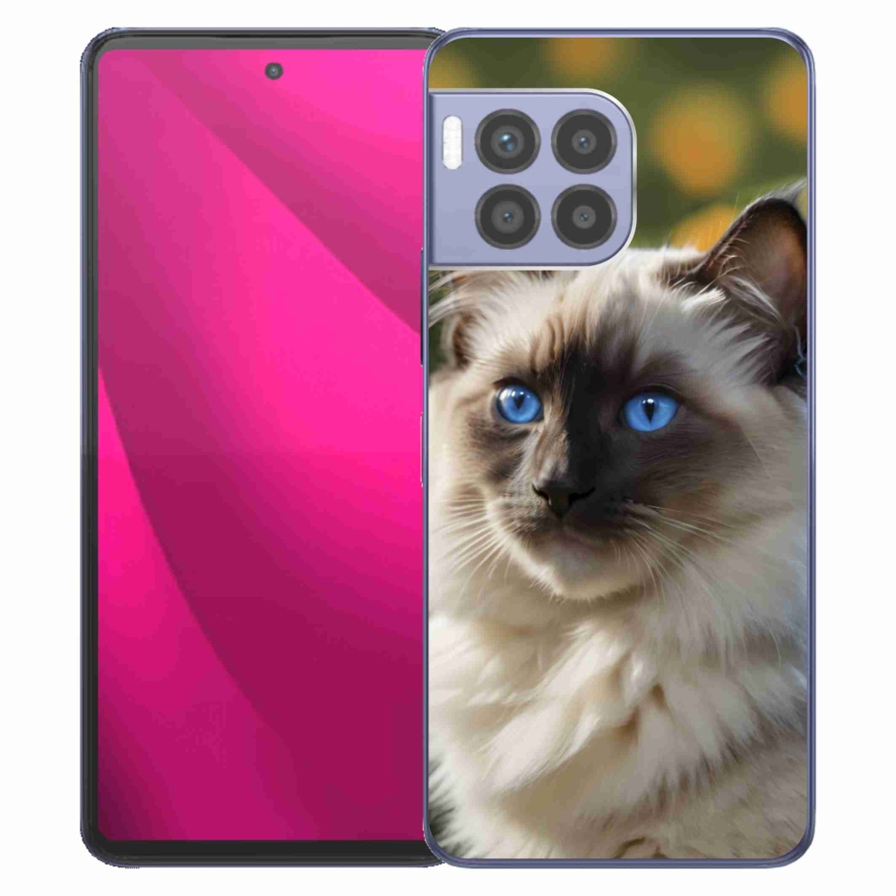 Gélový kryt mmCase na T phone 2 Pro - biely ragdoll