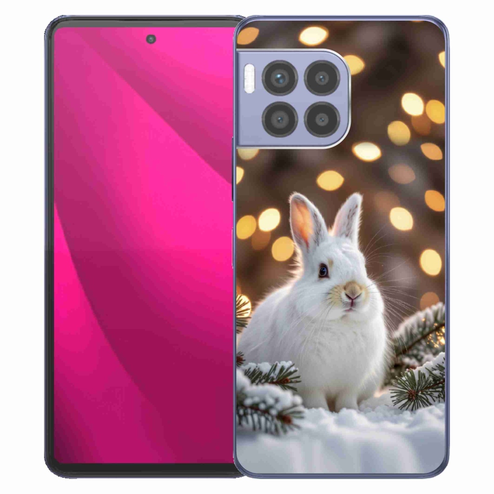 Gélový kryt mmCase na T phone 2 Pro - biely zajac