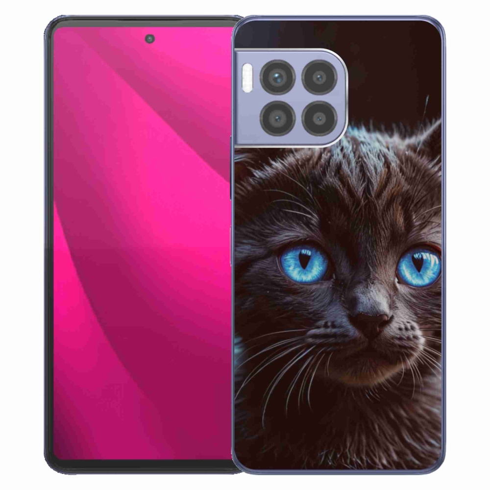 Gélový kryt mmCase na T phone 2 Pro - čierne mačiatko 2