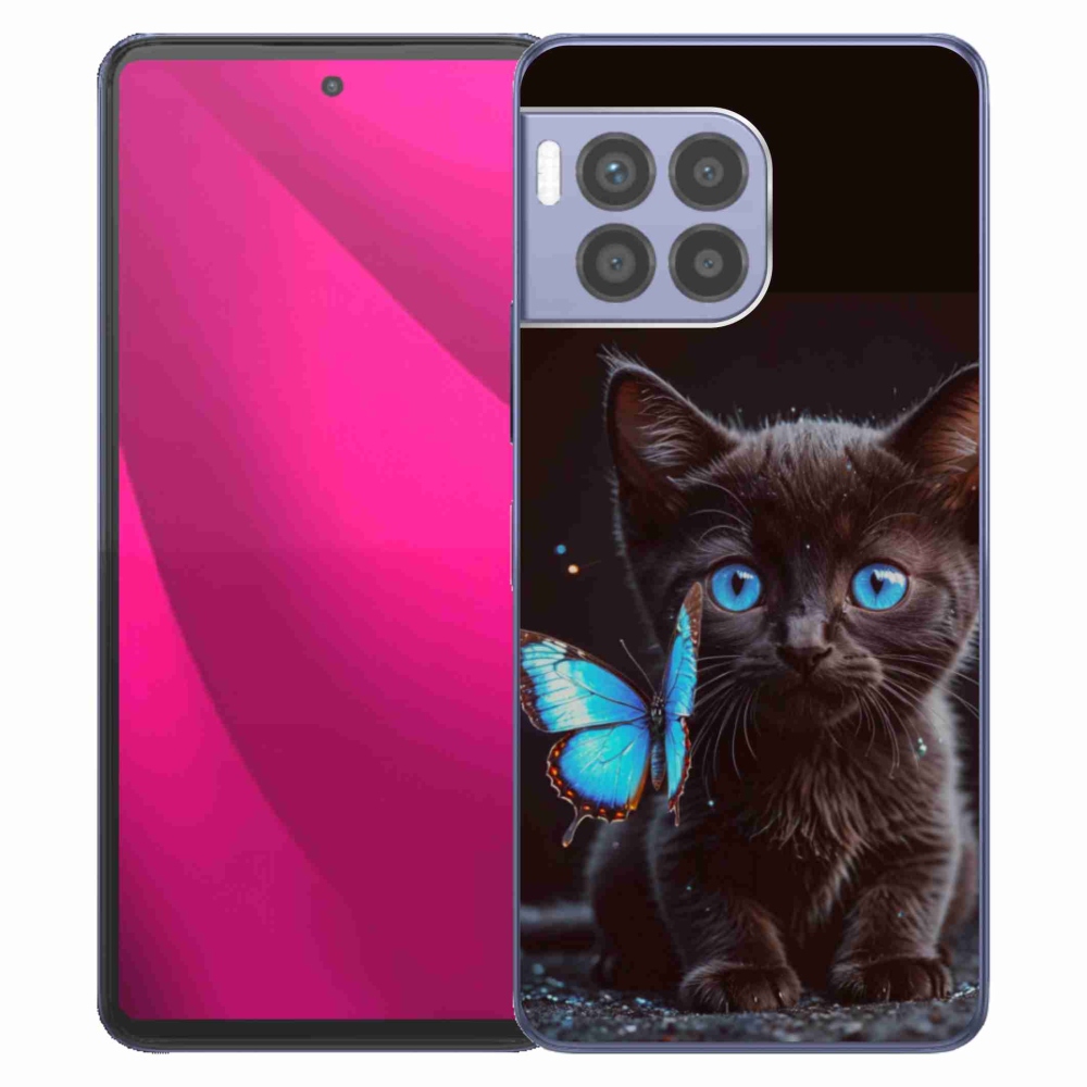 Gélový kryt mmCase na T phone 2 Pro - čierne mačiatko 3